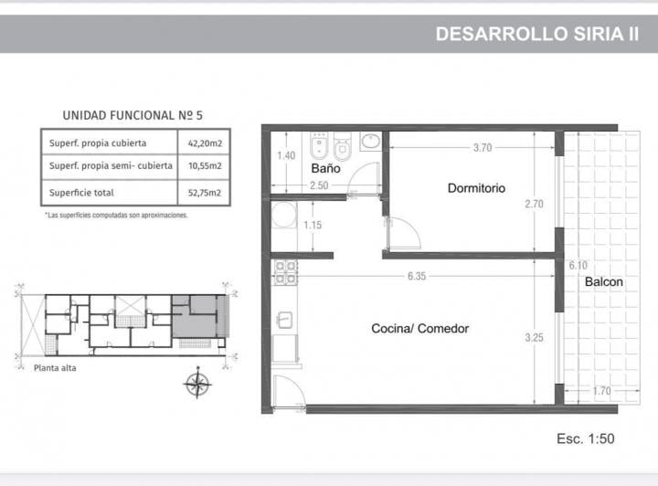 Departamento · 42m² · 2 Ambientes