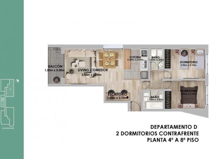 Departamento · 2 Dormitorios