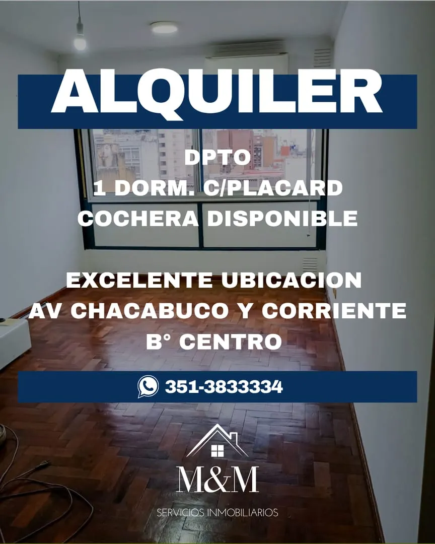 DPTO EN ALQUILER B° CENTRO AV CHACABUCO ESQ CORRIENTES