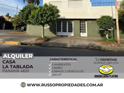 Casa en Alquiler en Tablada, Partido de La Matanza