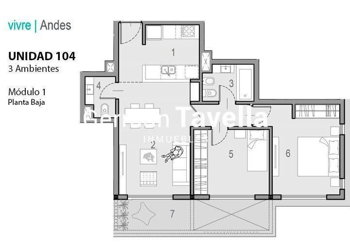 Departamento · 88m² · 3 Ambientes