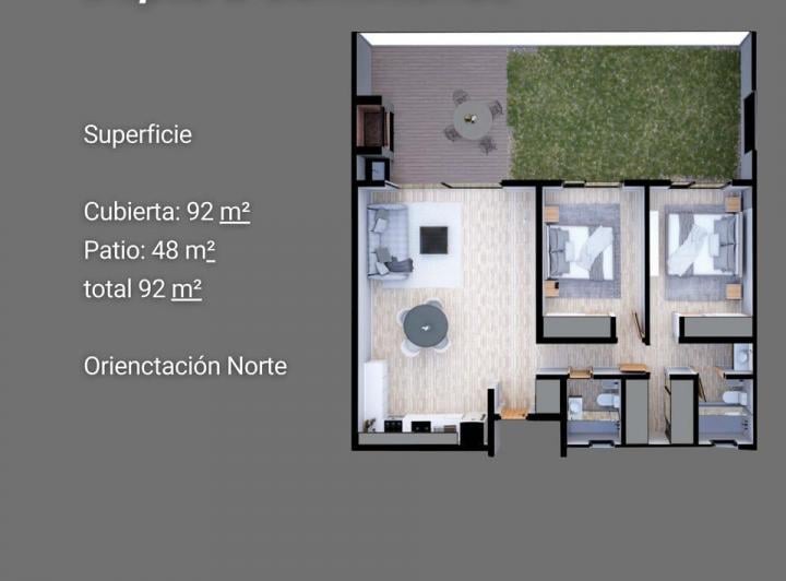Departamento · 87m² · 3 Ambientes