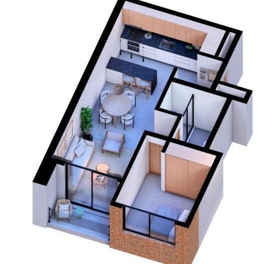 Departamento · 55m² · 2 Ambientes