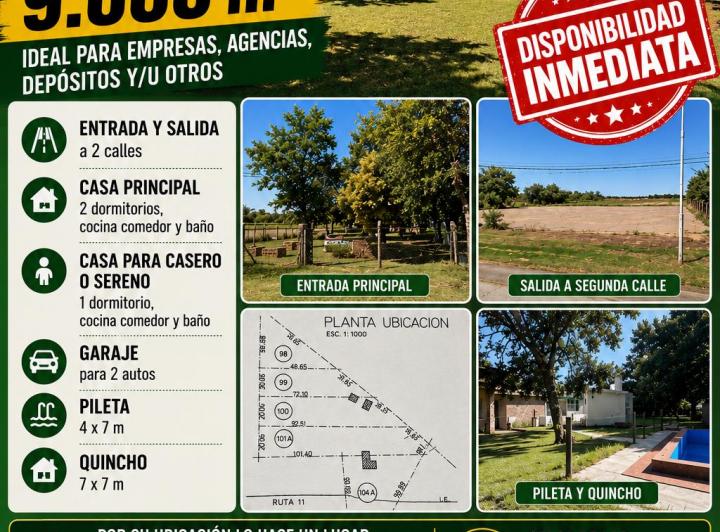 Terreno · 250m² · 3 Ambientes · 2 Cocheras