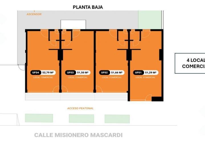 Local comercial · 51m² · 1 Ambiente