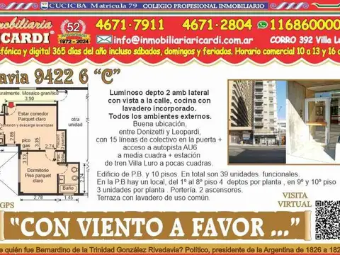 Departamento en Alquiler en Villa Luro, Capital Federal