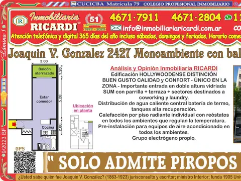 Departamento en Alquiler en Villa del Parque, CABA