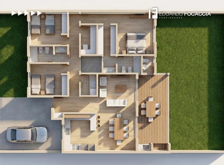 Casa · 135m² · 6 Ambientes · 1 Cochera