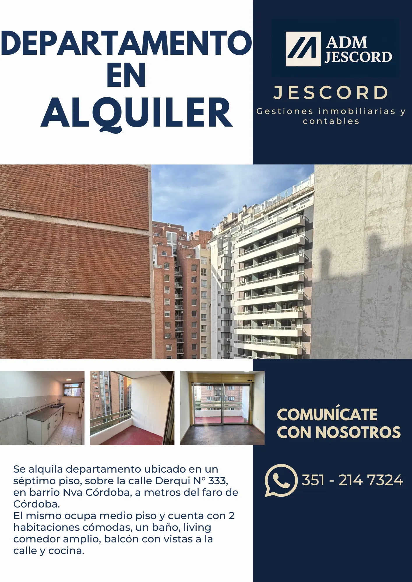 Departamento en Alquiler en Nueva Córdoba