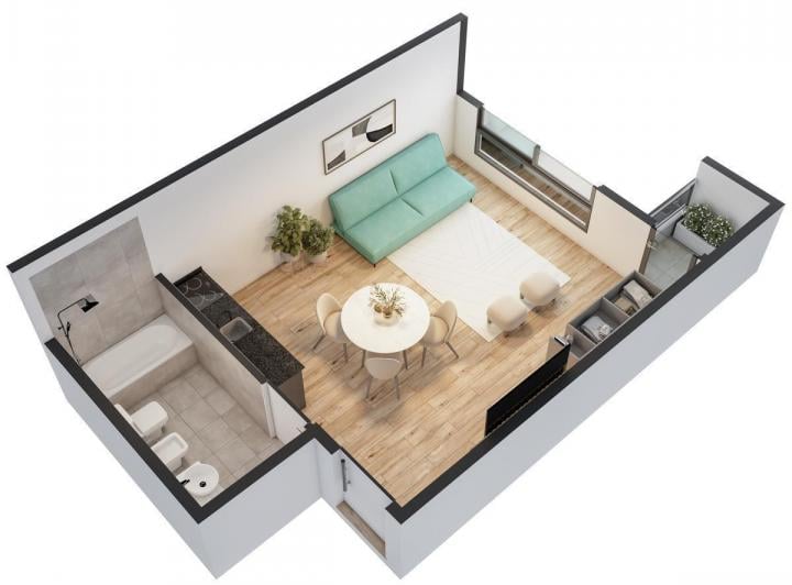 Departamento · 29m² · 1 Ambiente