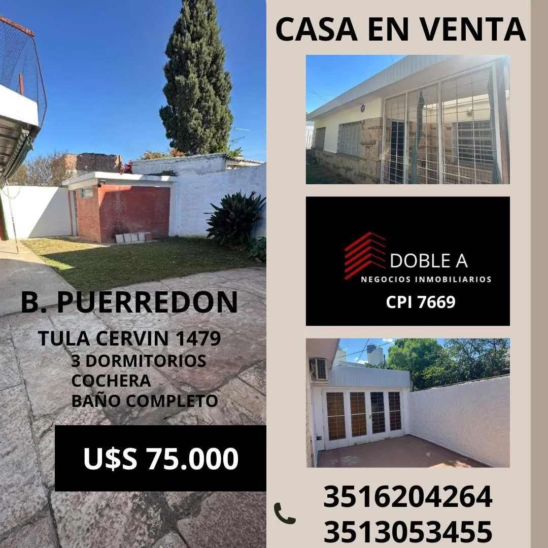 CASA EN VENTA B. PUERREDON