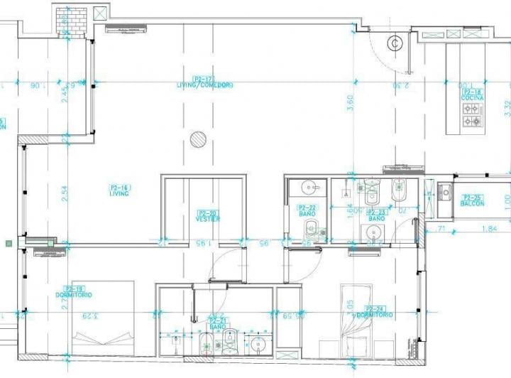 Departamento · 97m² · 3 Ambientes · 1 Cochera