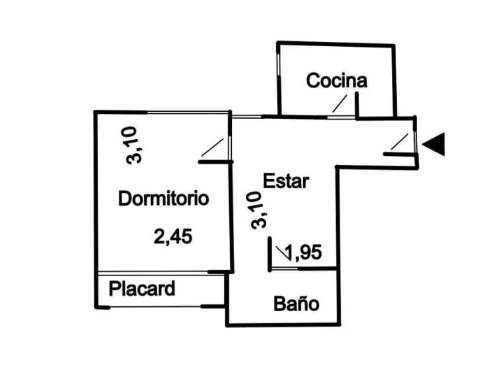 Departamento · 35m² · 1 Ambiente