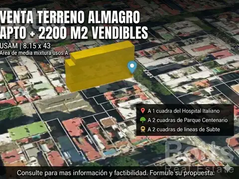 Terreno en Venta en Almagro, Capital Federal