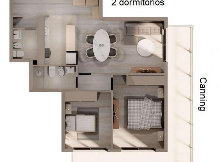 Departamento · 86m² · 3 Ambientes