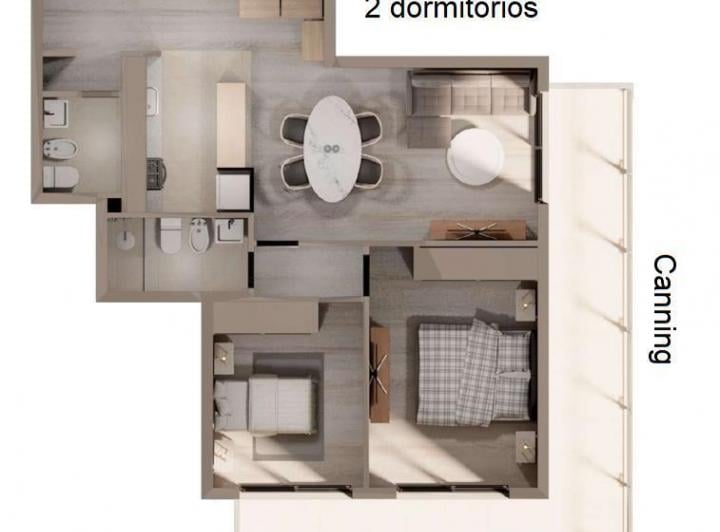 Departamento · 86m² · 3 Ambientes