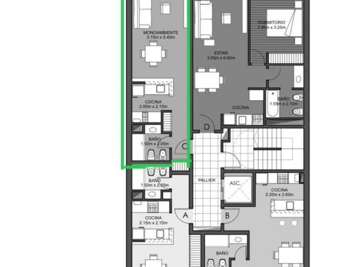 Departamento · 35m² · 1 Ambiente