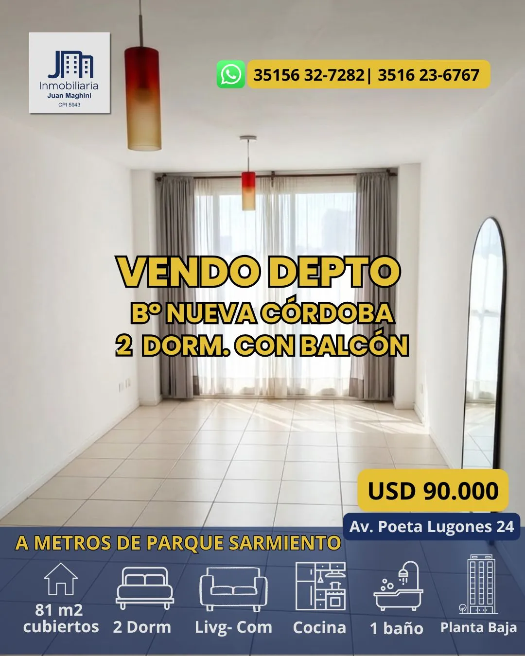 VENTA DEPTO B° NUEVA CÓRDOBA | 2 DORM | 1 BAÑO