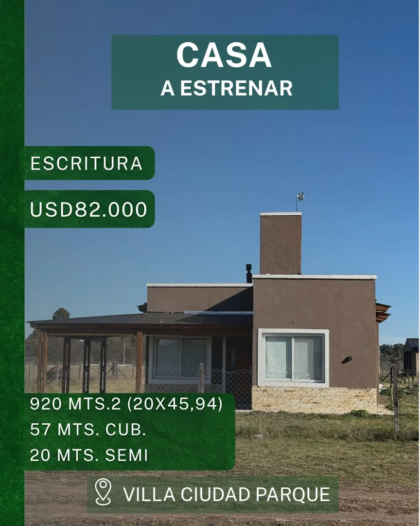 Casa a Estrenar con Vista a las Sierras | Villa Ciudad Parque