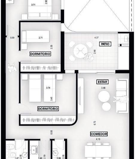 Departamento · 106m² · 4 Ambientes