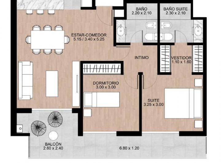 Departamento · 97m² · 3 Ambientes