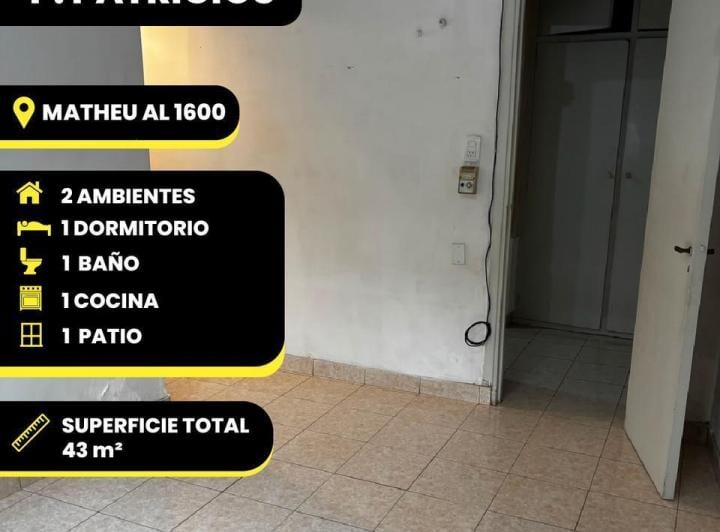 Departamento · 37m² · 2 Ambientes