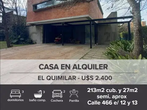 Casa en Alquiler en City Bell, Partido de La Plata
