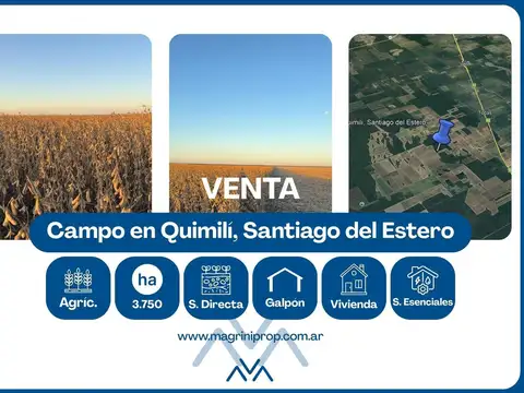 Campo en Venta en Quimili, Moreno