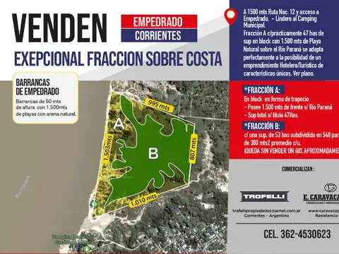 Terreno en Venta en Empedrado, Corrientes