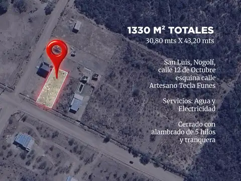 Terreno en Venta en Nogoli, Belgrano