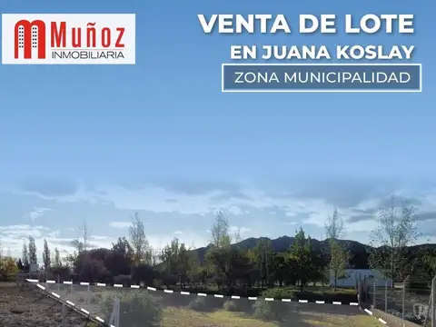 Terreno en Venta en Juana Koslay, Juan Martín de Pueyrredón
