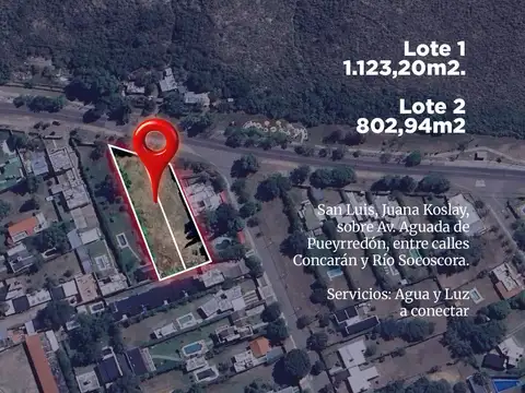 Terreno en Venta en San Luis, Juan Martín de Pueyrredón