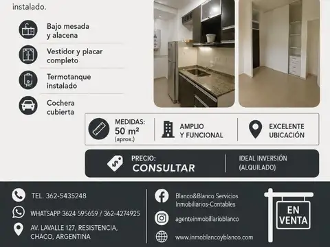 Departamento en Venta en Alberdi Juan Bautista, Resistencia