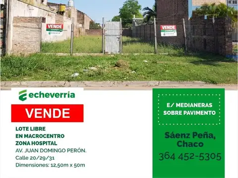 Terreno en Venta en Presidencia Roque Saenz Peña, Comandante Fernández