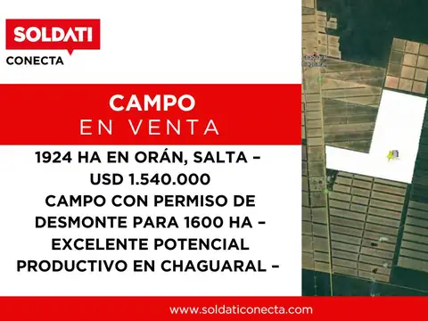 Campo en Venta en Chaguaral, Orán