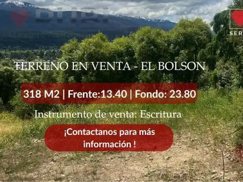 Terreno en Venta en El Bolson, Bariloche