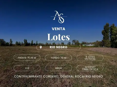 Terreno en Venta en Contralmirante Cordero, General Roca