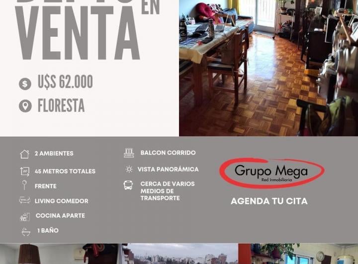 Departamento · 40m² · 2 Ambientes