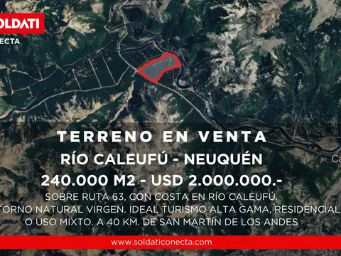 Terreno en Venta en Caleofu, Lácar