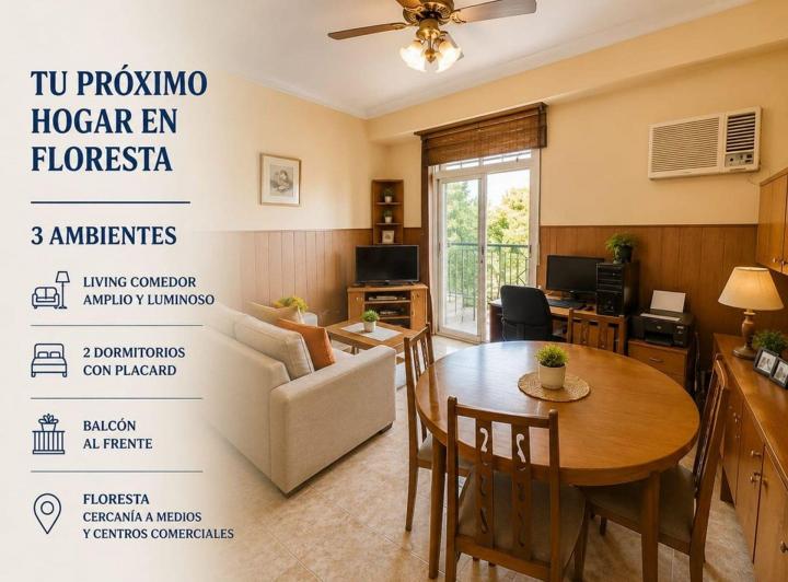 Departamento · 57m² · 3 Ambientes