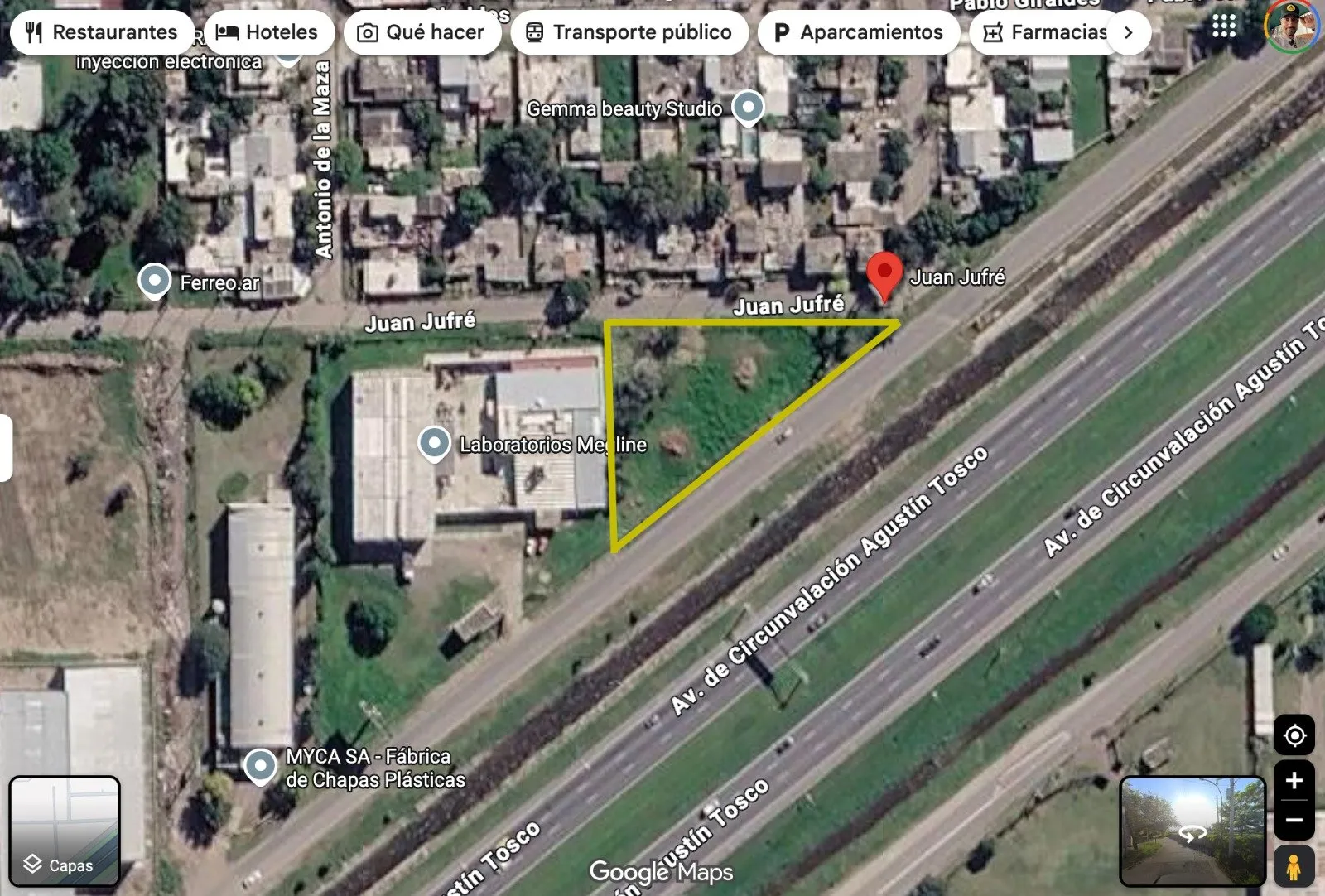 Venta de 3 lotes sobre colectora de Circunvalación 1.530 m² Zona Sur Este Cba