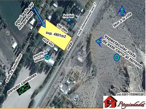 Terreno en Venta en Uspallata, Las Heras