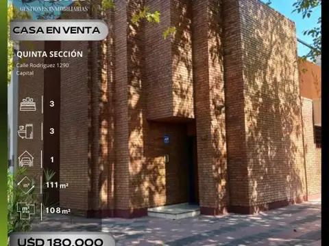 Casa en Venta en Mendoza, Capital