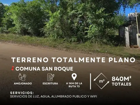 Terreno en Venta en San Roque, Punilla