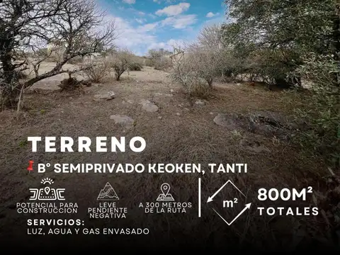 Terreno en Venta en Tanti, Punilla