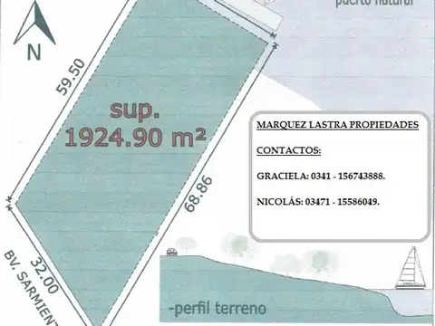Terreno en Venta en D F Sarmiento, Villa Carlos Paz