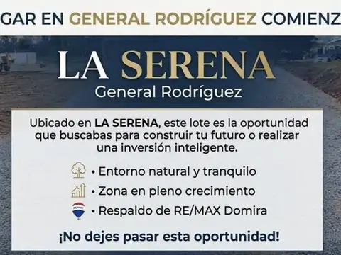 Terreno en Venta en General Rodriguez, Partido de General Rodríguez