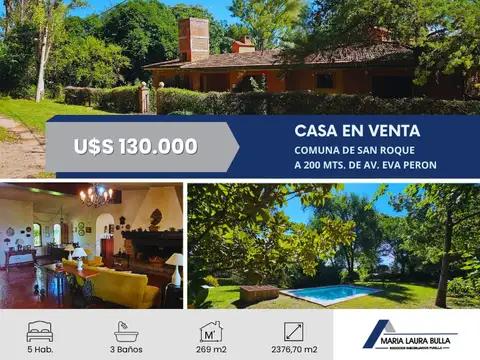 Casa en Venta en San Roque, Punilla
