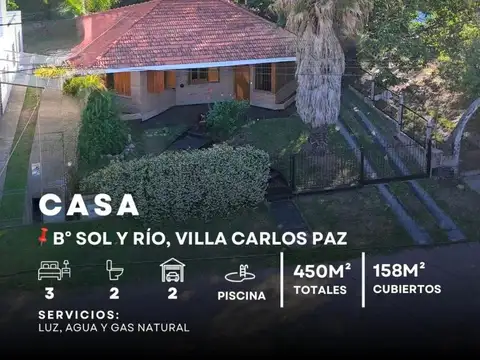 Casa en Venta en Sol Y Rio, Villa Carlos Paz