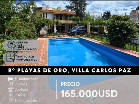 Casa en Venta en Playas De Oro, Villa Carlos Paz
